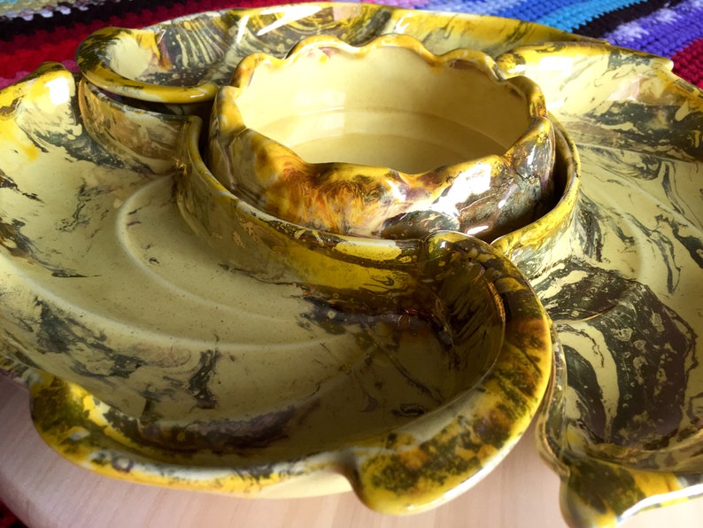 Lane & Co. Van Nuys California Lazy Susan/ Chip and Dip Etsy