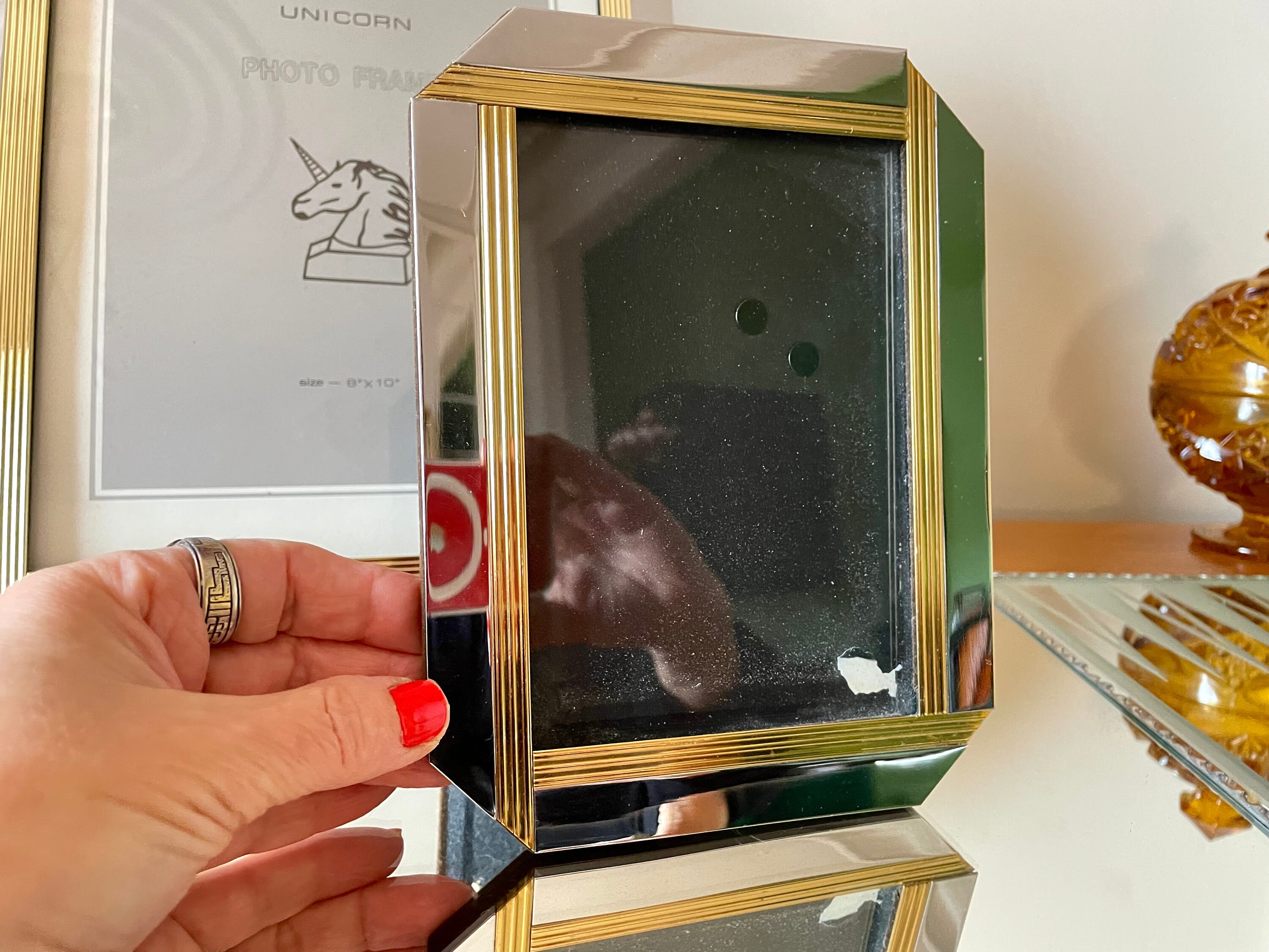 ポストモダン フォトフレーム 加藤工芸1980年代 Collection of 3–1980's Tabletop Photo Frames- Art Deco Style