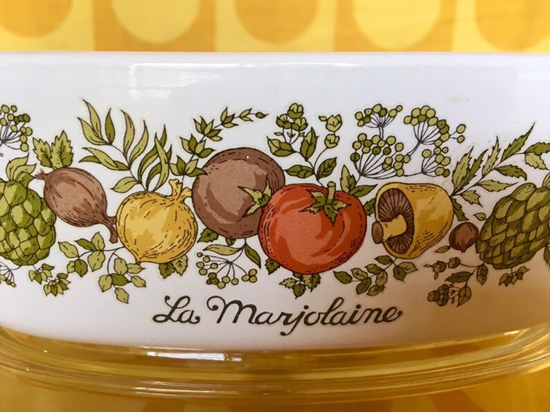 Vintage Corningware Spice Of Life \u201cLa Marjolaine\u201d Casserole Dish.