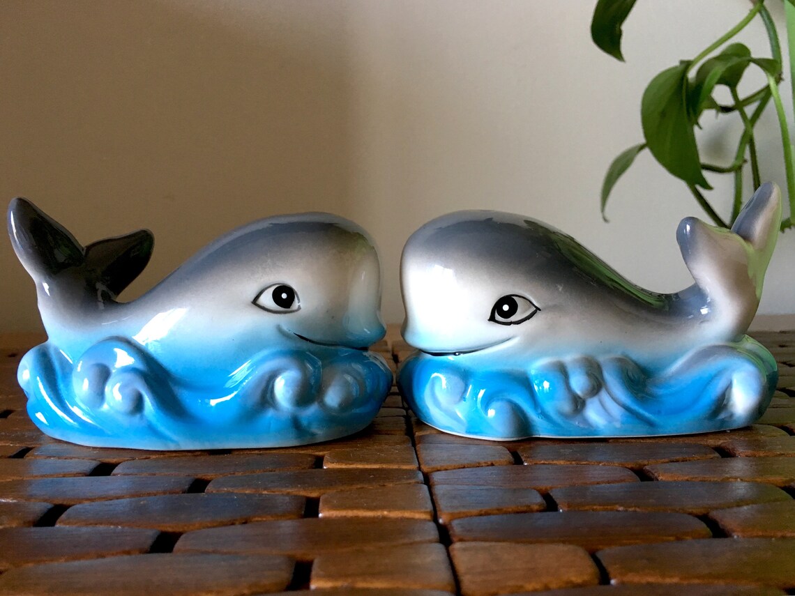 Whale Salt And Pepper Shakers. Etsy
