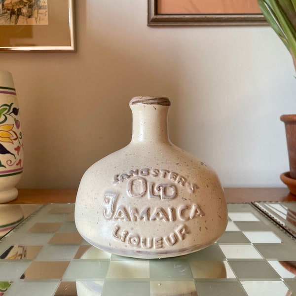 Collectible Gangsters Old Jamaica Stoneware Liqueur Bottle.