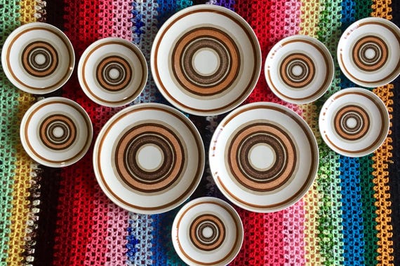 Royal China Jeanette Dish Set- Santa Fe Series- Set Of 10.
