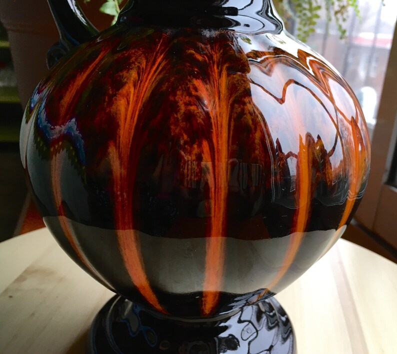 Large Dripglaze Pottery Melon Pitcher/vase. Etsy Canada