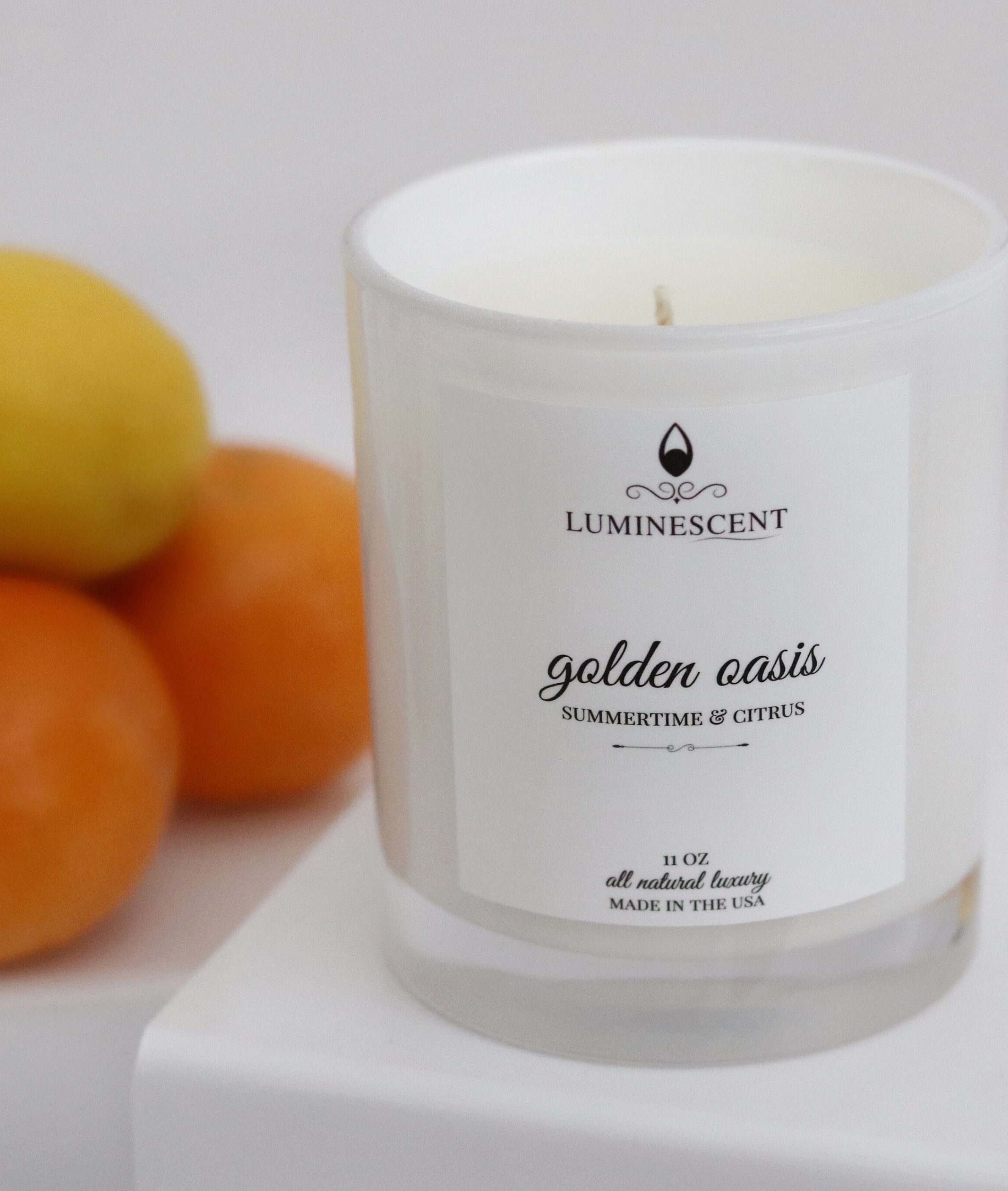 Golden Oasis Summertime & Citrus Luminescent Candles All Etsy
