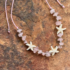 Hawaiian Starfish and Crystal Beaded Anklet/Bracelet with Adjustable Chain