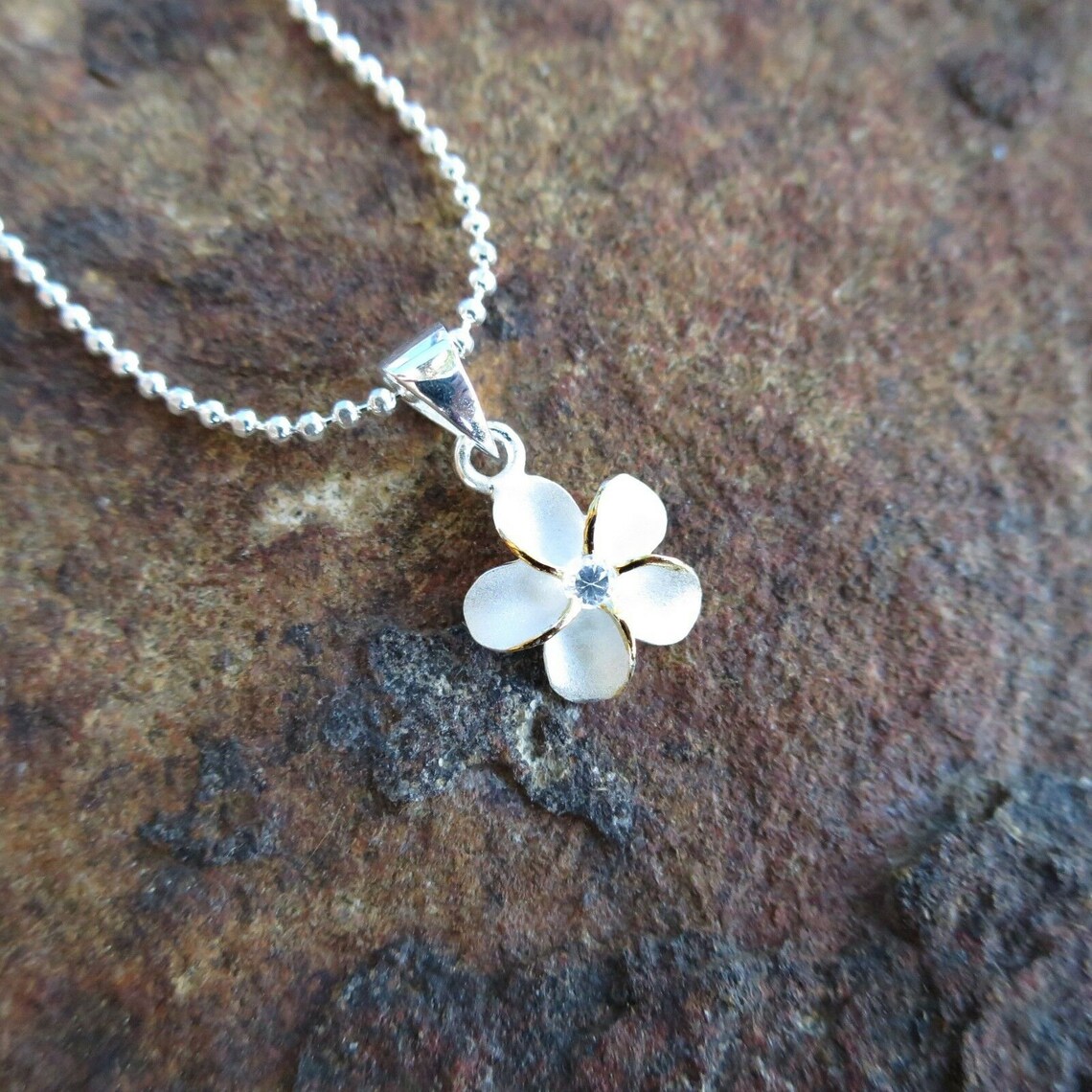 Hawaii Jewelry Genuine Sterling Silver 2 Tone Plumeria Pendant Etsy