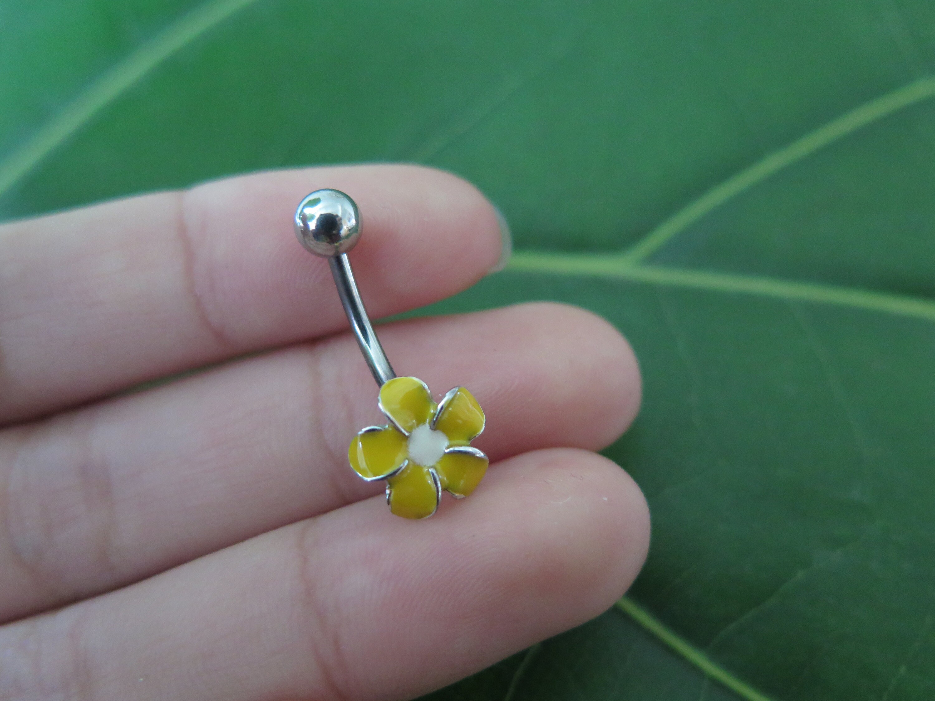 ハワイアン 925K スターリングシルバー イエローエナメルジュエリー