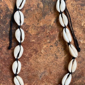 Hawaiian Design Natural Puka Shell String Anklet & Bracelet with Adjustable Tie
