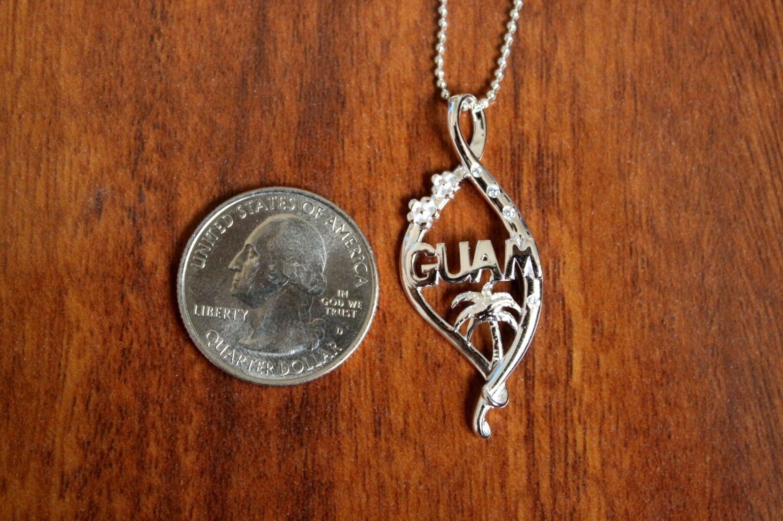 Hawaii Design Jewelry Sterling Silver 925K Guam Island Palm Etsy