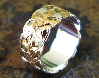Plumeria Flower Seed Silver & Gold Filled Adjustable Crystal Women Wedding Rings Plumeria Flower Seed Silver & Gold Filled Adjustable Crystal Women Wedding Rings