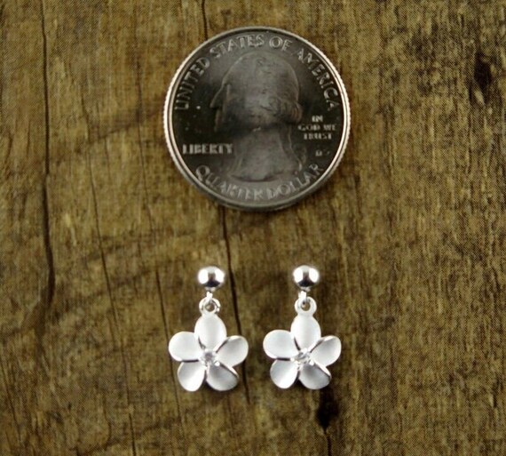 Orecchini in argento Sterling 925 Plumeria Flower Study per le