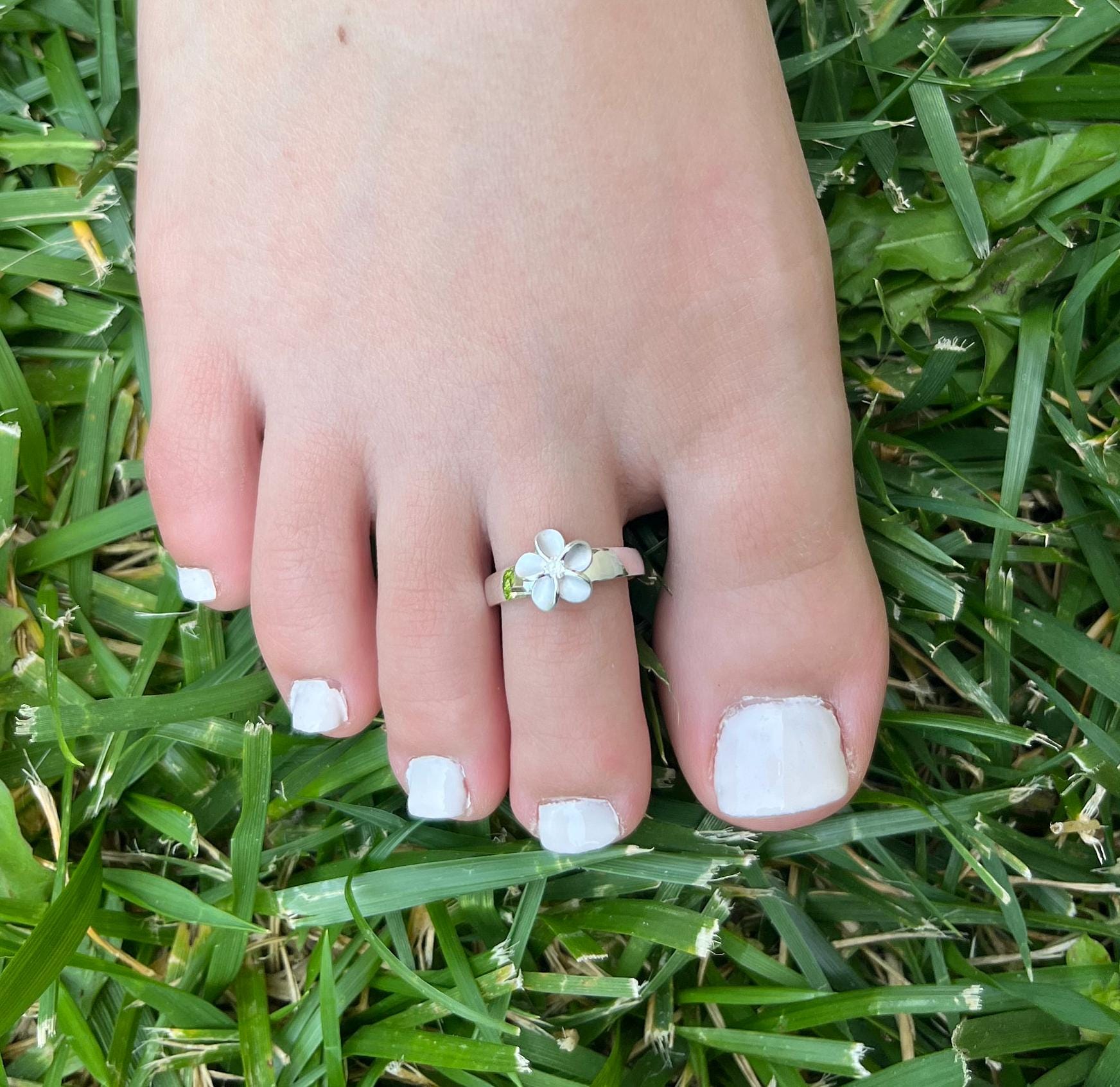 925 Sterling Silver Hawaiian Plumeria Lei Hoop Earrings, 17mm Hoop, 12mm Hoop 3 - Foto 13