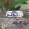 Unbranded Hawaiian Sterling Silver Scrolling Round CZ Wedding Ring Band (925 Silver, Sizes 3-14)