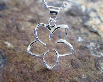 Reffeer Orecchini a clip in argento Sterling 925 massiccio con fiore di