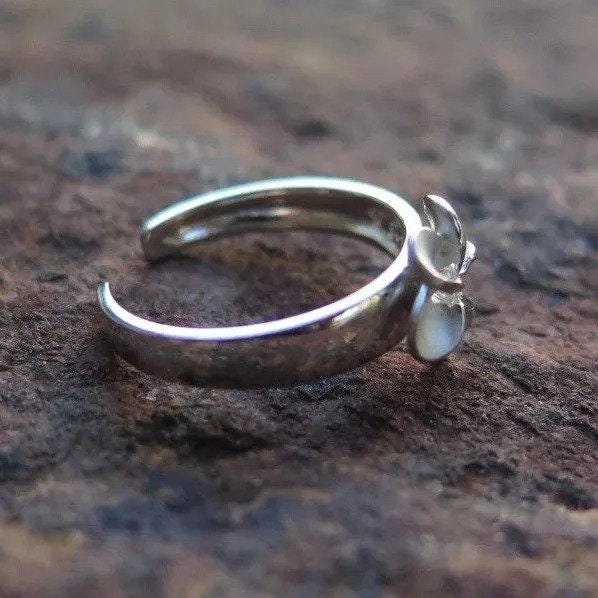 925 Sterling Silver Hawaiian Plumeria Lei Hoop Earrings, 17mm Hoop, 12mm Hoop 3 - Foto 12