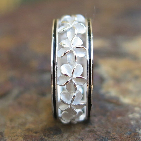 leilei hawaii リング 925 Sterling Silver Hawaiian Maile Lei Ring for Women, Girls