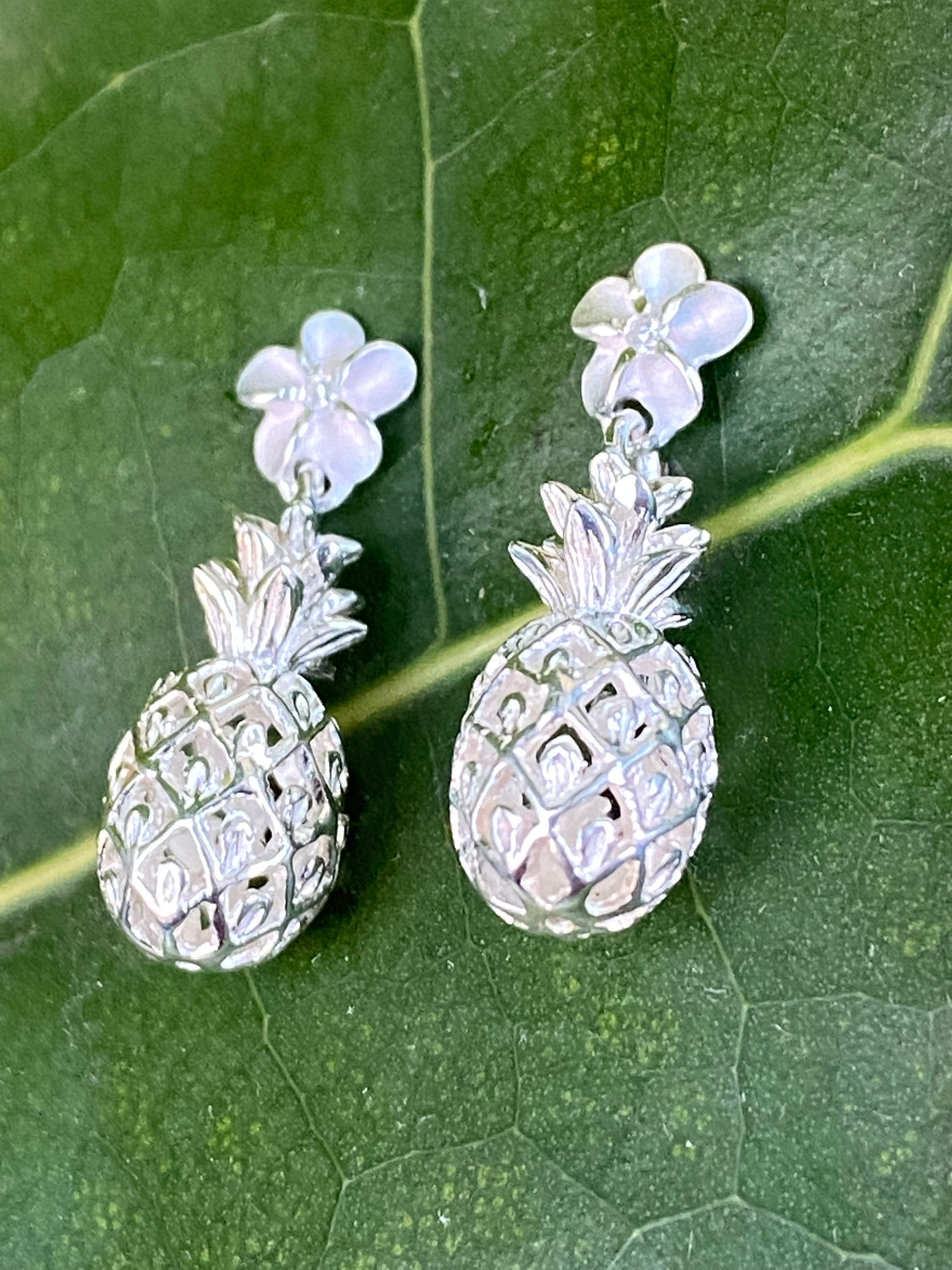 AeraVida Orecchini A Cerchio In Argento 925 Con Ananas – Gioiello Artigianale Dalla Thailandia