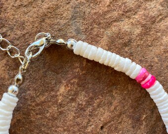 ハワイアン ナチュラル プカ シェル アンクレット 調節可能なチェーン