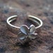 Rings Jewelry 925 sterling silver Hawaiian plumeria flower scroll smooth edge 15
