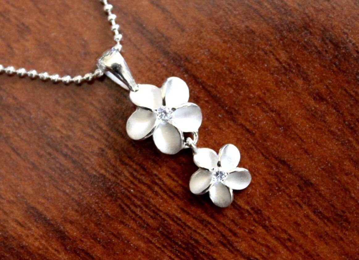 安価 ワタナベ Jewelry Design Hawaiian 925K Hanging Double Silver Sterling アクセサリー