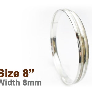 Hawaiian Design Natural White Abalone Shell Stainless Steel Hawaiian Bangle Island Jewelry Bracelet ( 8mm )