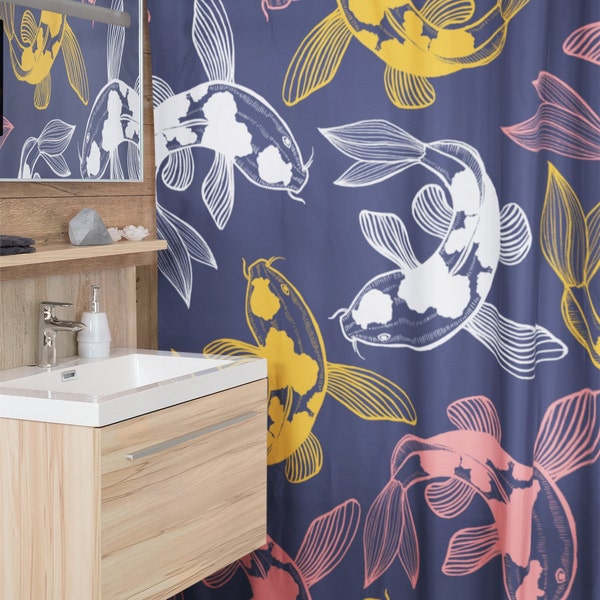 Fish Shower Curtain Etsy