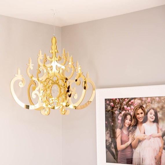 gold chandelier for nursery