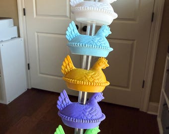 Hen On A Nest Straw Topper/ Straw Buddy 3D Printed: Fits Stanley 10mm Straws & Standard Straws