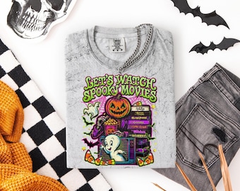 Spooky Movie Night T-Shirt: Comfort Colors DTF Print