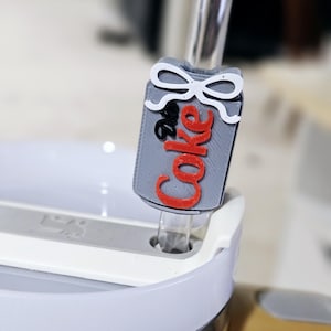 Diet Soda Can Straw Topper: 3D Printed Stanley Accessory & Standard Straws