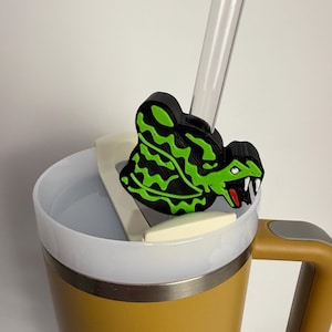 Scary Snake 3D Printed Straw Topper, Fits Stanley & 10mm Straws, Standard Straw Size 8mm