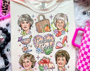 Golden Babes, Thank You For Being A Friend, Golden Girls Themed Unisex Shirt Comfort Colors
