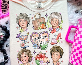 Golden Babes, Golden, Girls, Classic Babes, Golden Tv Show, Golden Sitcom, Funny Comedy Unisex Shirt Comfort Colors Tee