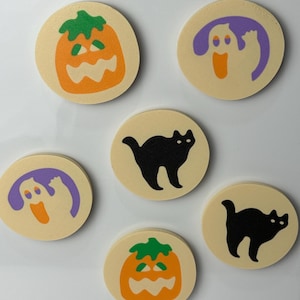 90's Nostalgic Halloween Pillsbury Cookie 3D Printed, Set of Magnets, Perfect Halloween Decor, Halloween Fridge Magnets