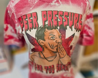 Halloween d'horreur, pression des pairs, je suis loin d'être sensible, Stu Macher, film Scream des années 90, chemise blanchie à l'acide sublimée Fright Fest