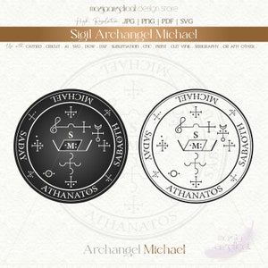 Sigil seal Archangel Michael, Sello Arcángel Miguel, AI, dwg, dxf, pdf, jpg, png, use with cameo, cricut. Protection, Ángeles, Arcángeles