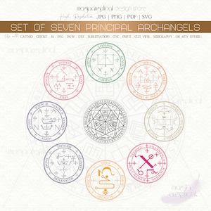 7 Angelic Seals from The Magic of Armadel. 7 magical angelic seals, seals of Armadel