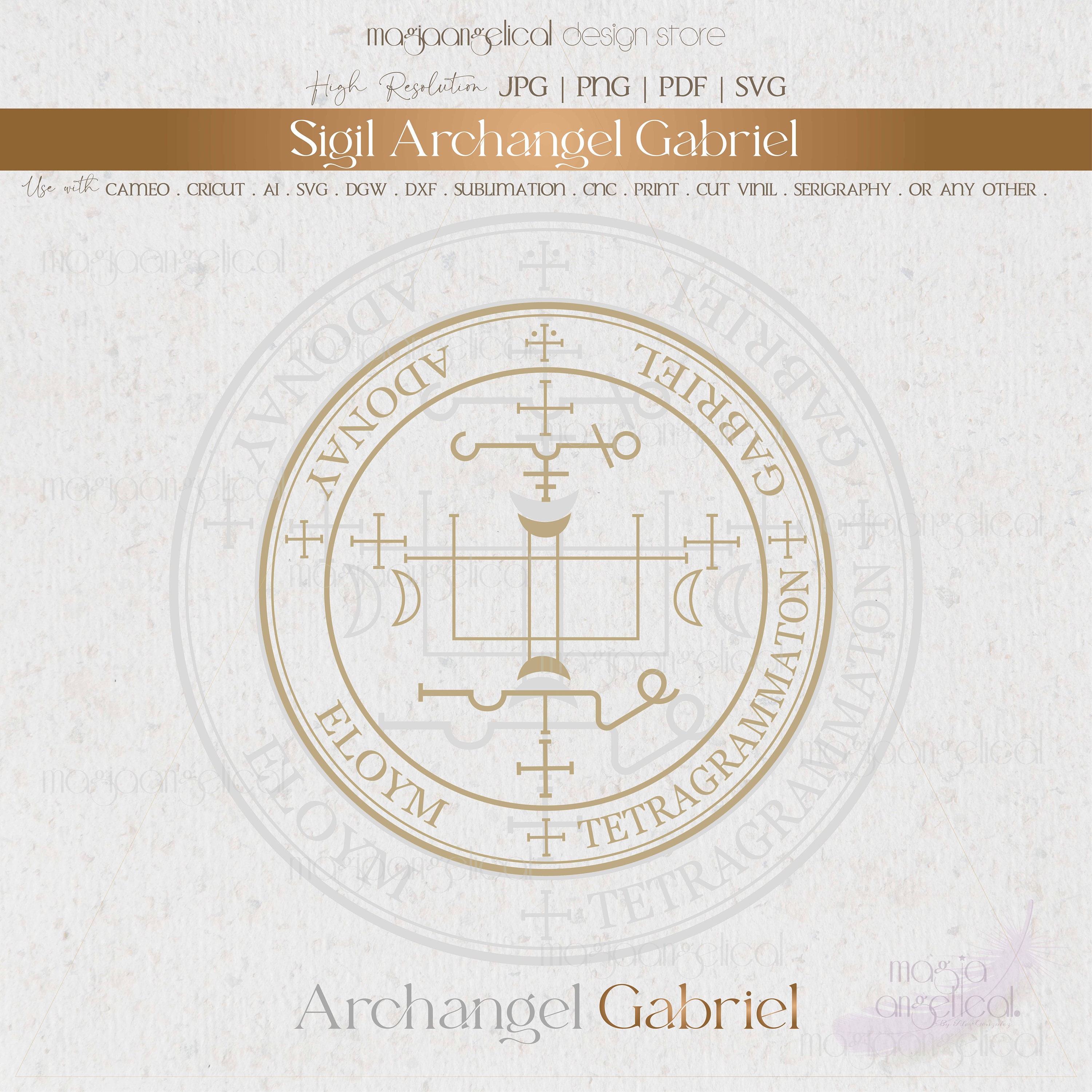 Vector Sigil Archangel Gabriel, Archangel Gabriel - Etsy
