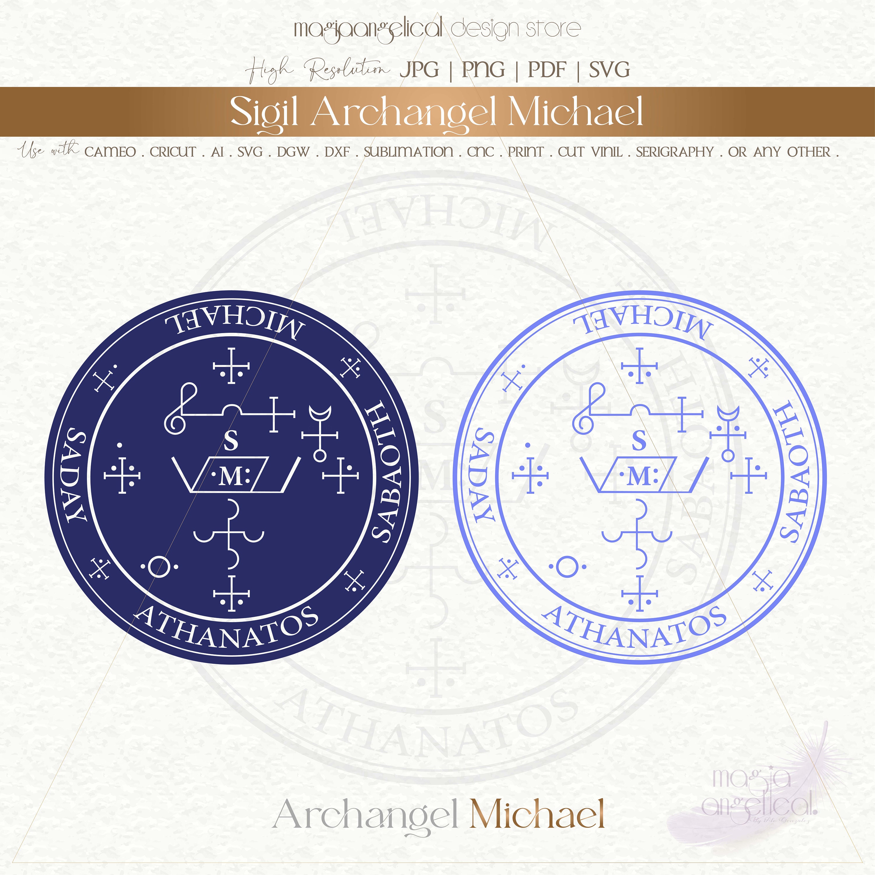 Archangel Michael's Sigil, AI, Dwg, Dxf, Pdf, Jpg, Png, Use