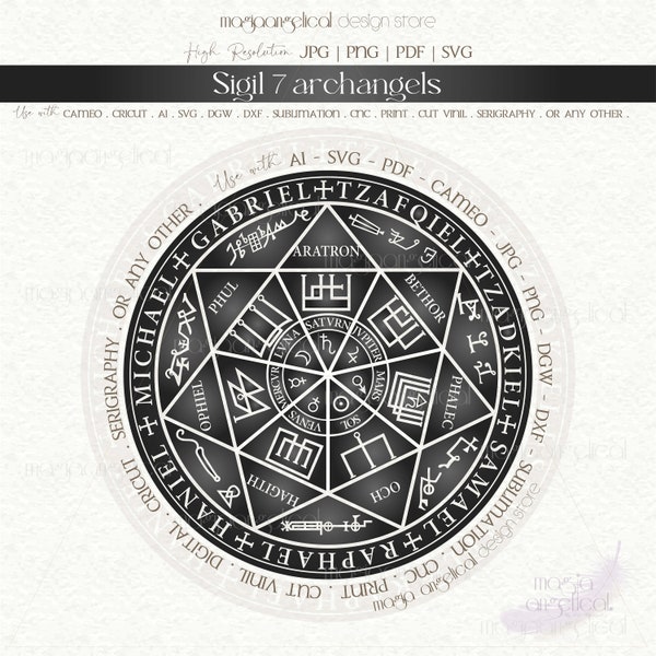 Seal of the 7 Archangels Sticker - Etsy - How To Use The Seal Of The Seven Archangels