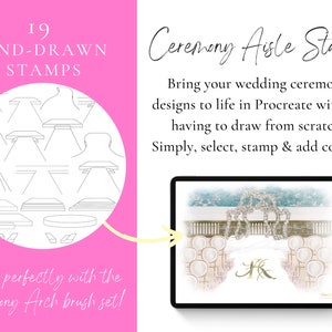 procreate stamps for wedding ceremony illustration