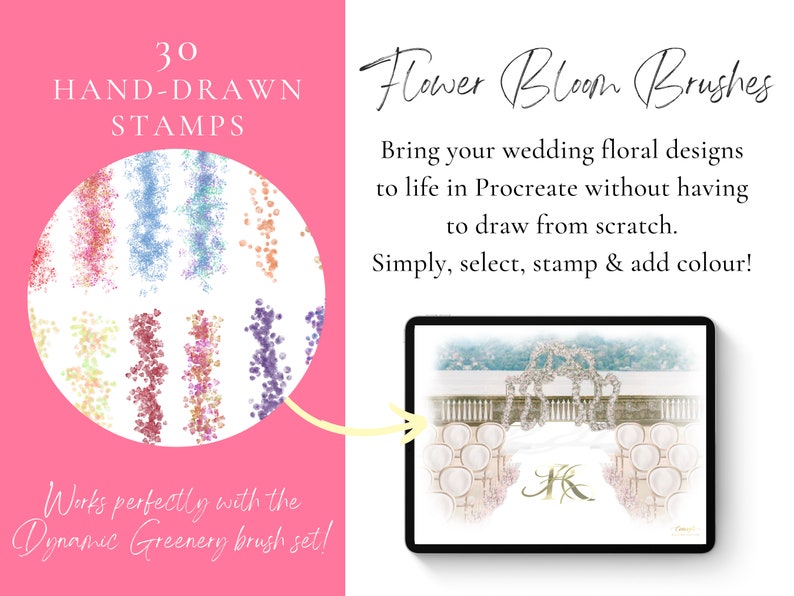 30 Watercolor Flowers Procreate Brushes, Birth Month Flower Stamps ...