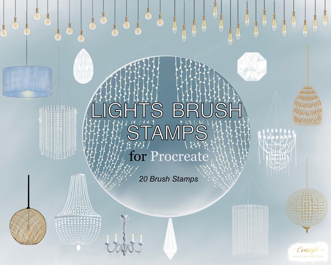 20 Procreate Light Brush Stamps & Procreate Brushes - Etsy UK