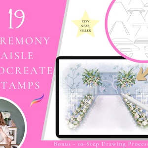 procreate stamps for wedding ceremony illustration