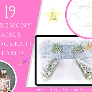 procreate stamps for wedding ceremony illustration