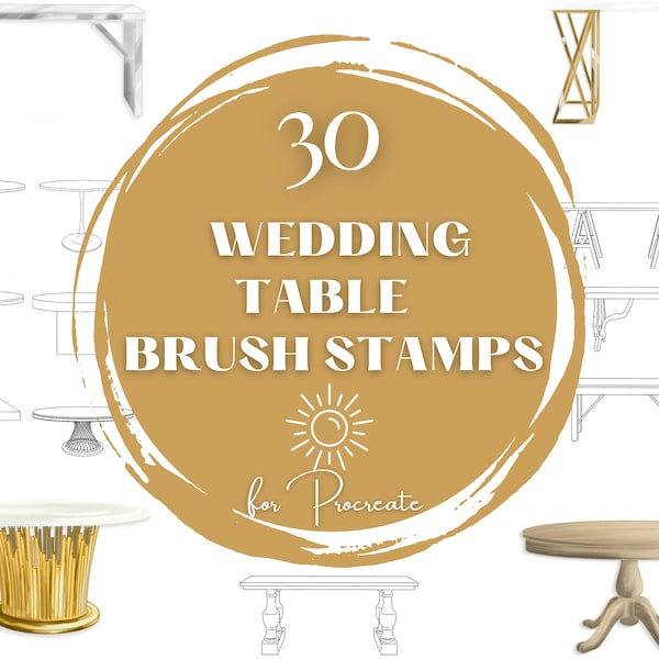 Procreate Tables, Procreate Brushes and Stamps, Wedding Planner Tool, Procreate Bundles, Wedding Seating Chart, Wedding Planning Accessories