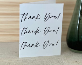 Minimalist Thank You Cards | Simple Thank You Cards | Thank You Cards | Simple Cards | Black & White Thank You Card | Thank You Card Set |