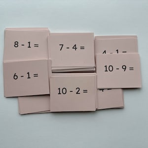 Subtraction Flash Cards | Learn Subtraction Facts | Flash Cards for Subtraction | Math Facts |