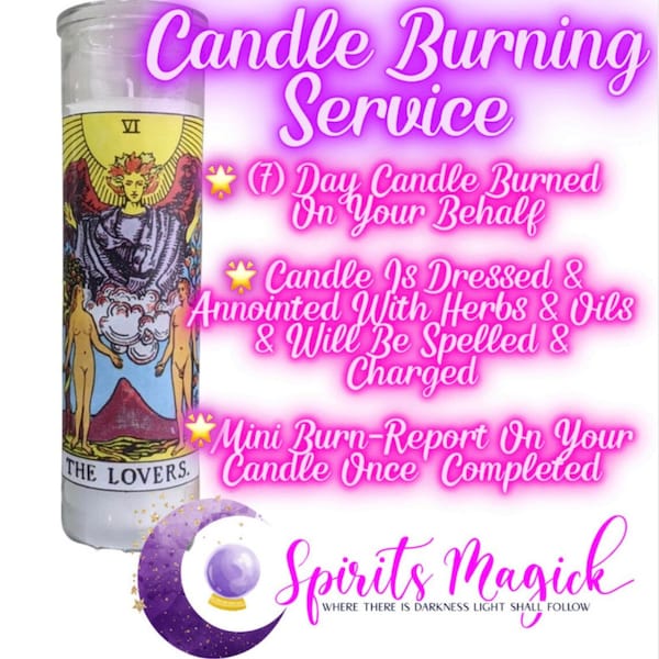 CANDLE BURNING SERVICE w| Candle Reading - Setting Of The Lights - 7 Day Candle Spells - Money Candles - Spiritual Candles - Love Candles -