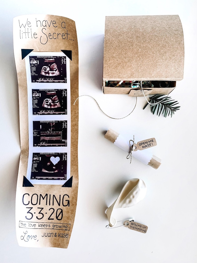 Baby Announcement Gift Box / Gender Reveal / Kit / New Baby / Etsy